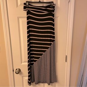 Women’s Size Large Cream and Black Strapless Dress